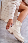 Жіночі шкарпетки Чоботи на блискавці бежеві шелтер
