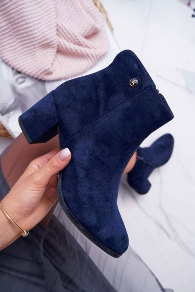 Жіночі чоботи на підборах Sergio Leone Navy Blue BT520