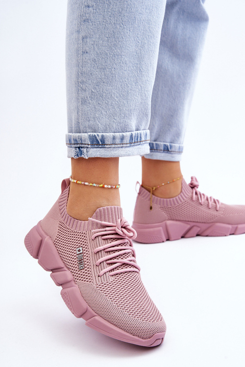 Жіночі світлі кросівки Memory Foam System Big Star JJ274266 Рожеві