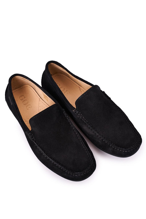 Замшеві повсякденні лофери GOE HH1N4080 чорні