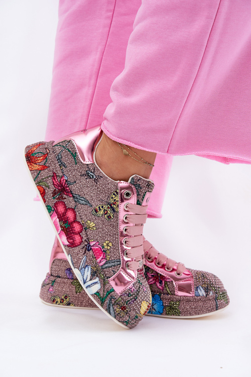 Візерункові кросівки на платформі з декором GOE RR2N4002 Мультikolor