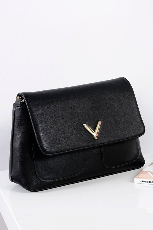 Класична чорна жіноча сумочка Letter Bag Золотий ланцюжок