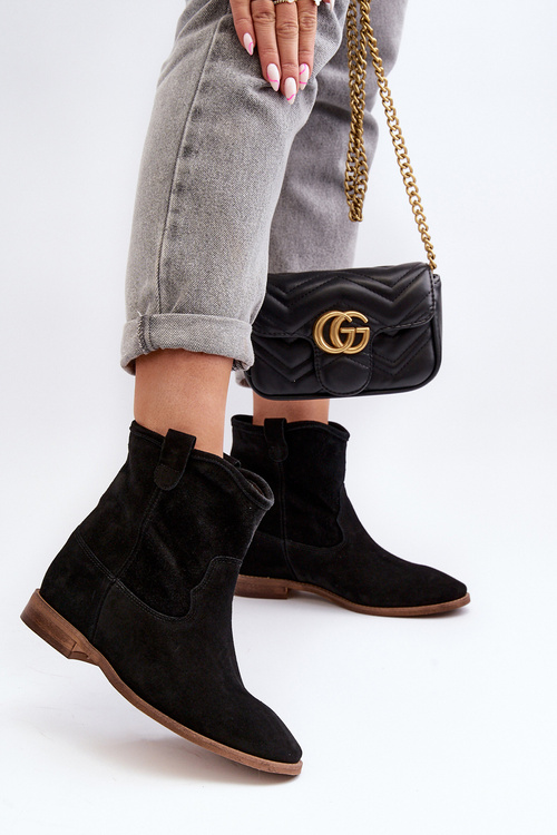 Чорні замшеві жіночі слипони Zazoo 2326