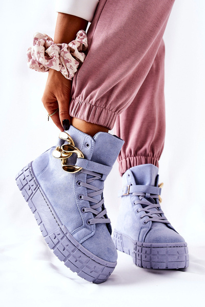 Високі кросівки на платформі Blue Evenia