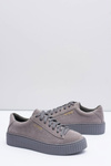 Лу Бу | Сірі замшеві кросівки Jagger на платформі