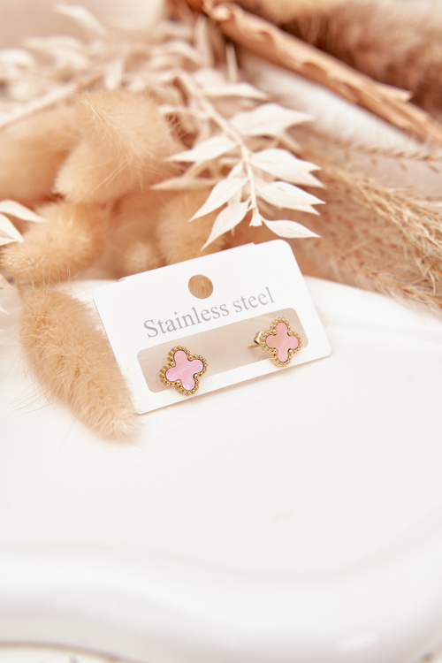 Сережки з нержавіючої сталі рожеве золото