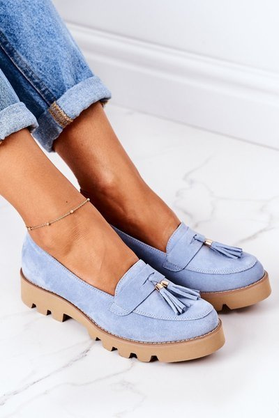 Замшеві мокасини Lewski Shoes 3053 Light Blue