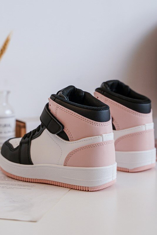 Дитяче високе спортивне взуття біло-рожевий Teredite