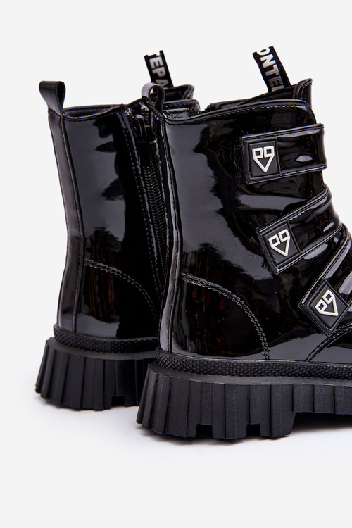 Чорні чоботи на підкладці для дівчинки