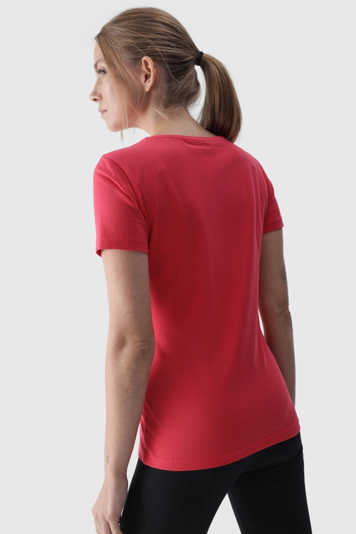 Жіноча гладка футболка з логотипом рожева 4F 4FWMM00TTSHF1845-62S