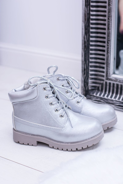 Дитячі утеплені сріблясті черевики Dexter