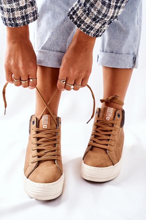 Високі утеплені кросівки Big Star II274145 Camel