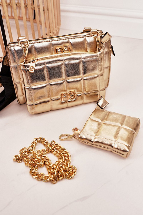 Багатофункціональна стьобана сумка NOBO NBAG-K1300 Gold