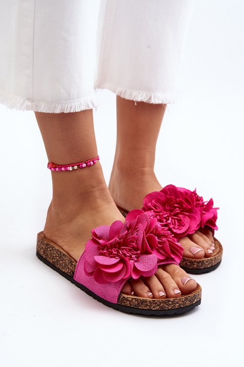 Жіночі тапочки з квітами Фуксія Луланія