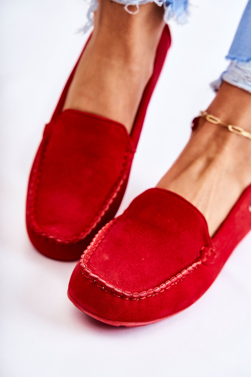 Жіночі замшеві лофери Red Millare
