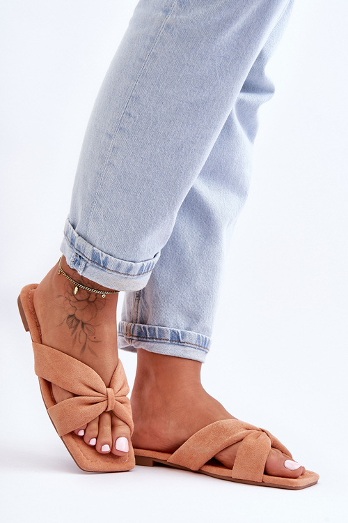 Жіночі оксамитові тапочки оранжево-ванільне небо