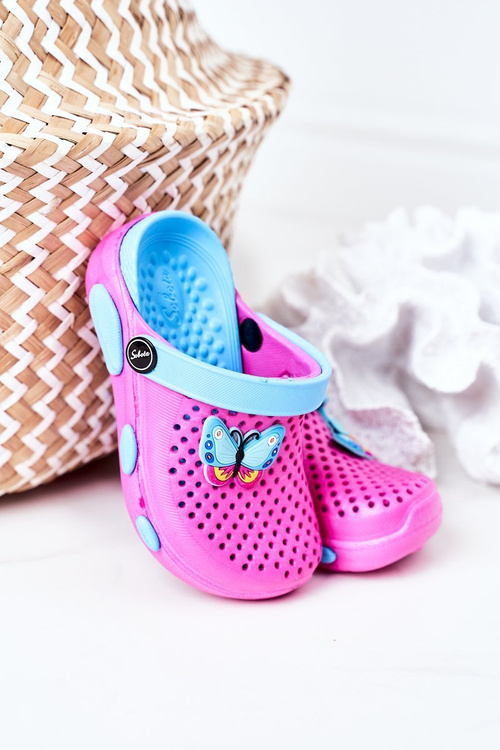 Дитячі поролонові тапочки Crocs Fuchsia Olivia
