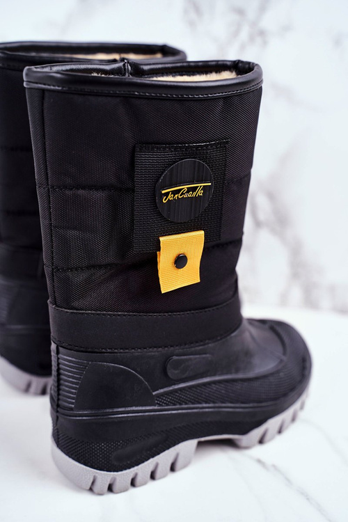 Дитячі снігові черевики утеплені хутром Black Rubbi