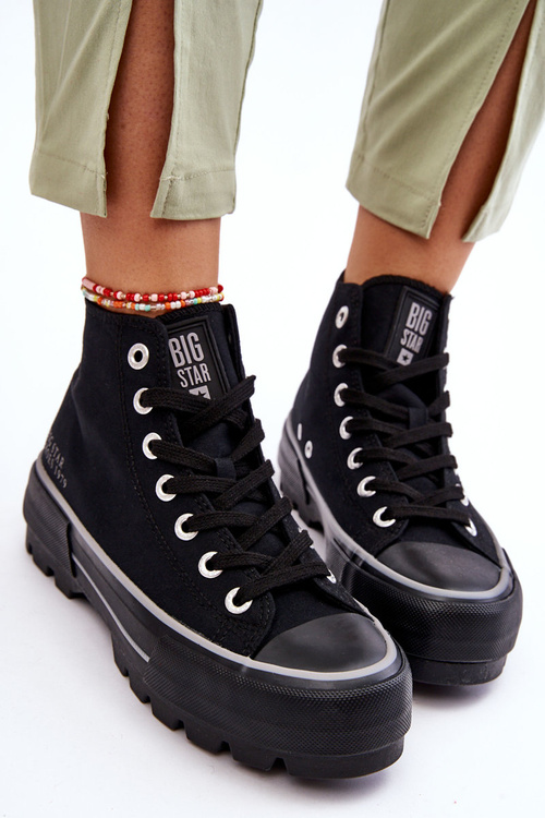 Високі кросівки на платформі Big Star LL274155 Чорні