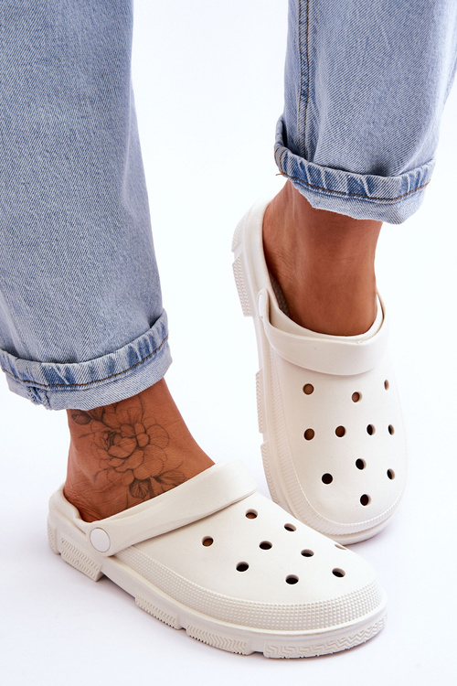 Жіночі гумові Crocs White Rabios