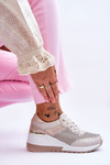 Жіночі шкіряні ажурні кросівки світло-бежеві Virginia