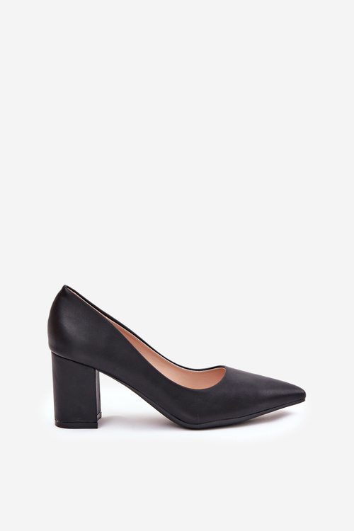 Туфлі На Каблуку Для Жінок З Загостреним Носом Чорні Deonira