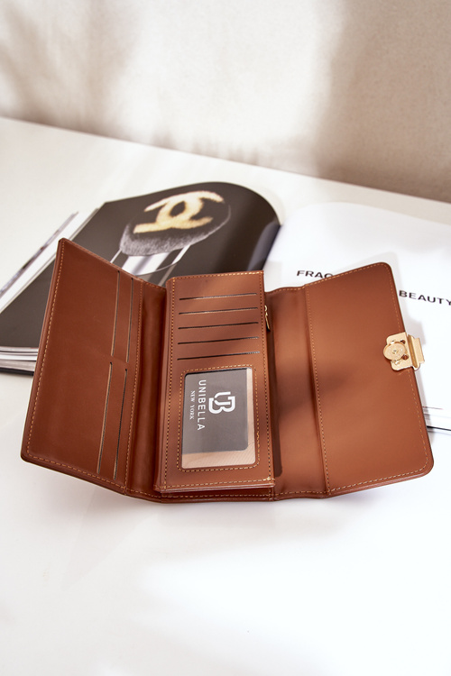 Еко Шкіряний Гладкий Жіночий Гаманець Коричневий Erolia