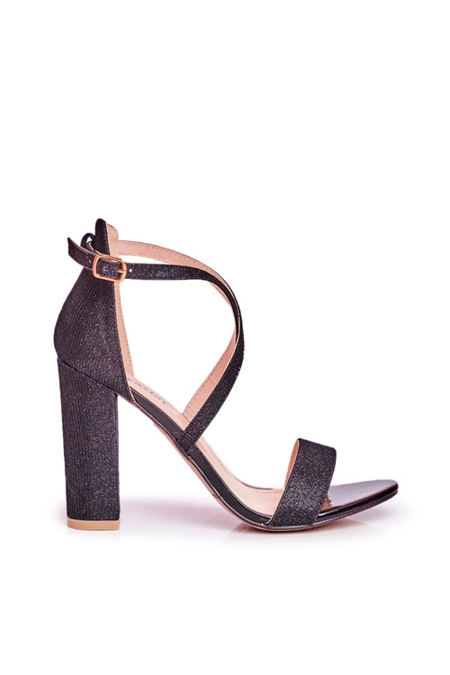 Жіночі босоніжки на шпильці з блискітками Vivi