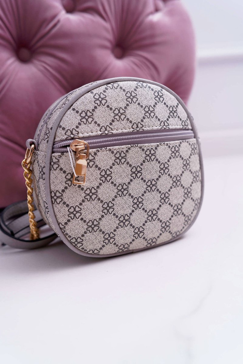 Сумочка комод кругла бежева сіра