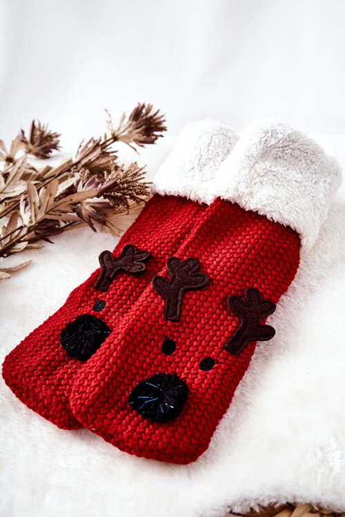 Різдвяні довгі шкарпетки Reindeer Red