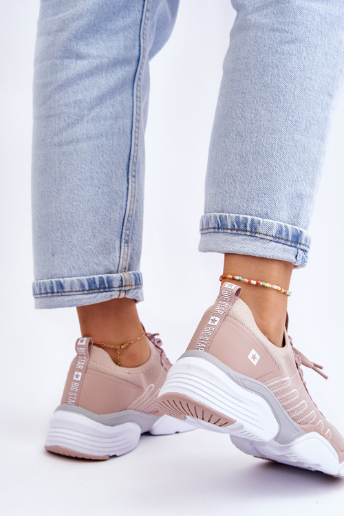 Жіноче спортивне взуття без шнурівки Memory Foam System Big Star LL274A141 Nude