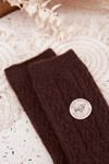 Жіночі вовняні шкарпетки шоколадні