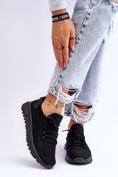 Жіноче спортивне взуття без шнурівки Кросівки Black Rosett