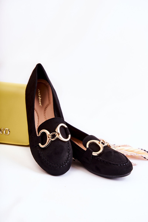 Жіночі замшеві лофери з декором Black Reality