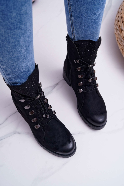 Жіночі високі чоботи чорні Barski 18-52