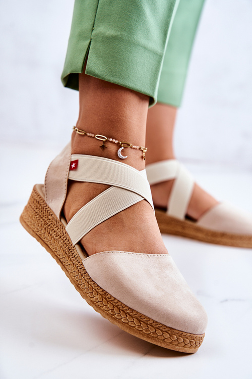 Замшеві жіночі еспадрільї Big Star JJ276038 Бежеві