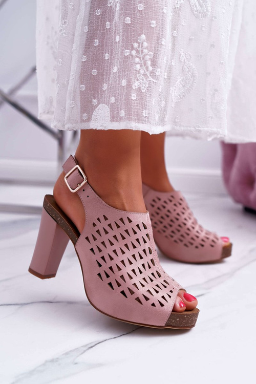 Жіночі босоніжки на шпильці Sergio Leone SK850 Pink Farmona