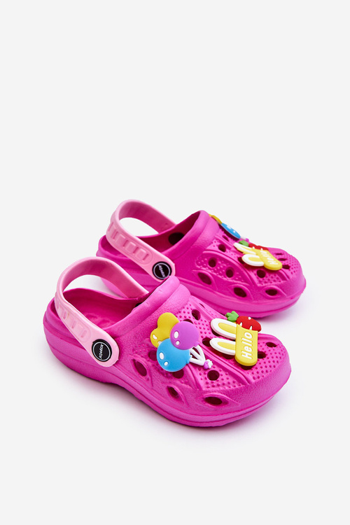 Дитячі поролонові легкі сандалі Crocs Fuchsia Sweets