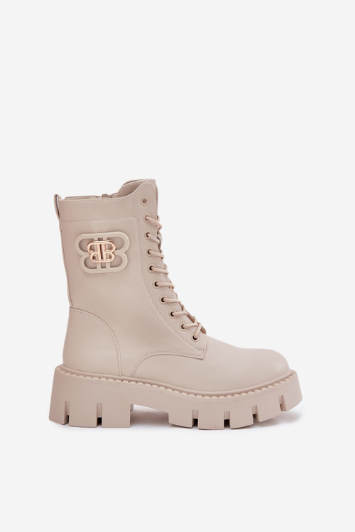 Ізольовані жіночі ботуші з оздобленням світло бежеві Melisse