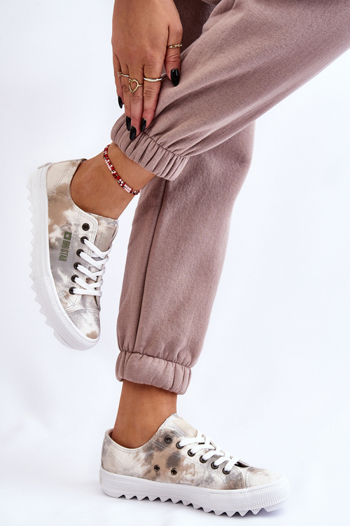 Модні низькі кросівки Big Star LL274043 біло-сірі