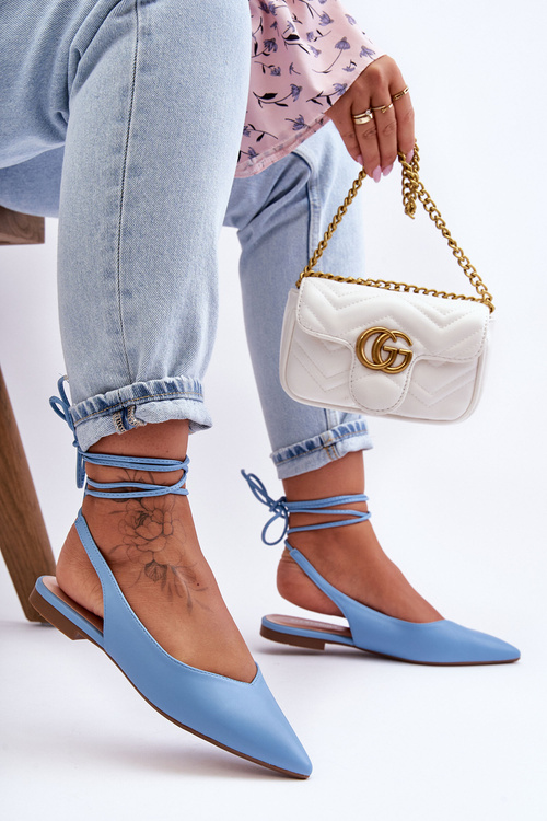 Жіночі балетки на шнурівці Blue Lilly Ann