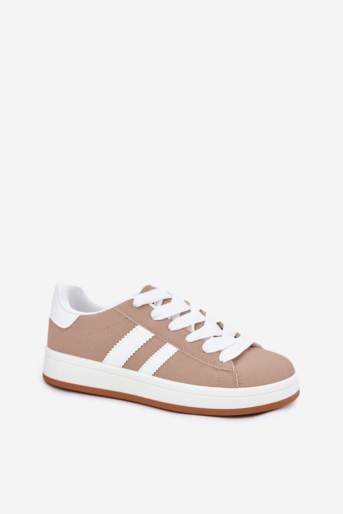 Жіноче Спортивне Взуття Кросівки З Еко Шкіри Темно-бежеві Ravina