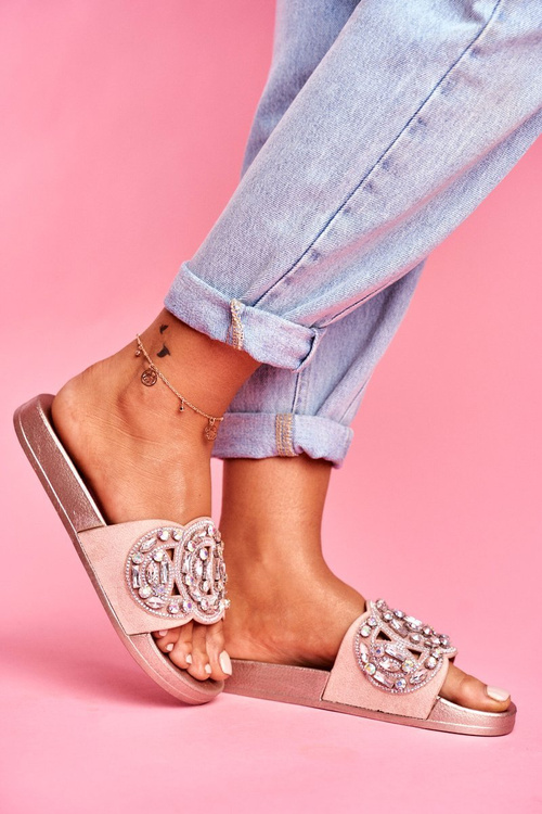 Жіночі шльопанці з кристалами Rose Gold Audrey