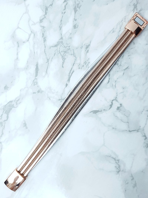 Жіночий браслет зі стразами, ланцюжок з рожевого золота Мічіко