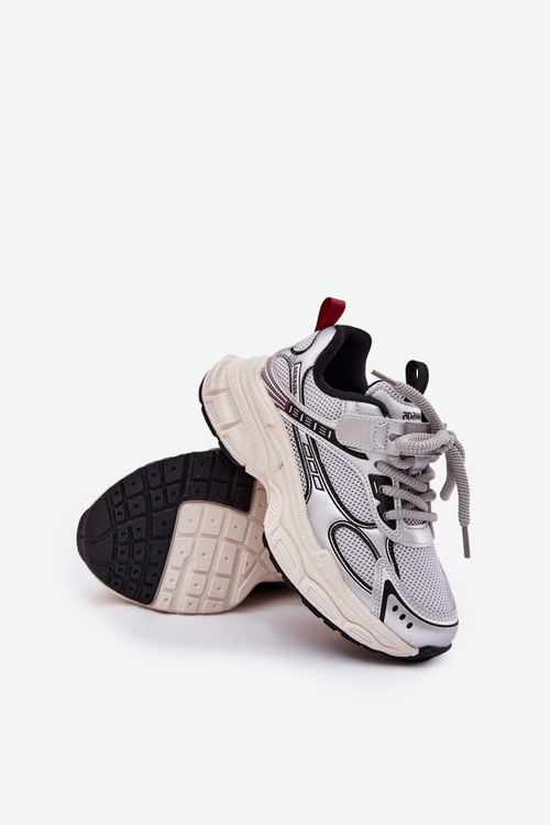 Дитячі Кросівки На Грубій Підошві Сріблясті Xairana