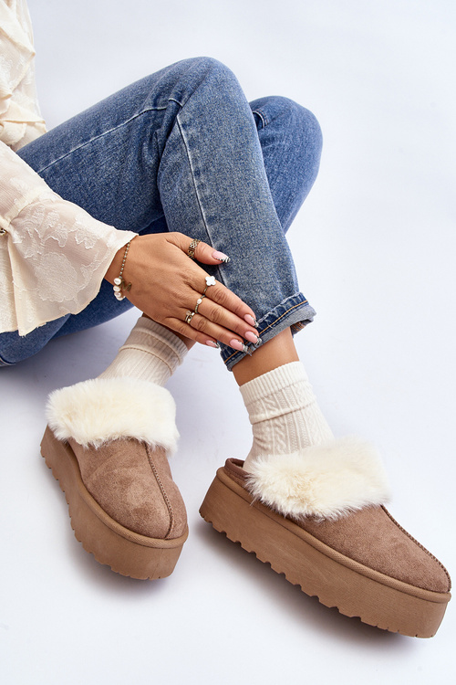 Жіночі зимові черевики на товстій підошві кольору хакі Starlyn