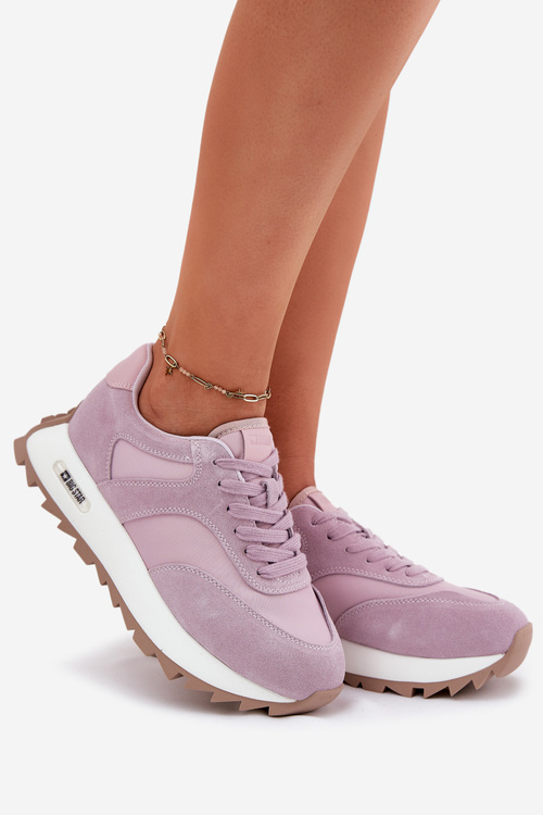 Замшеві Кросівки На Платформі Жіночі Big Star RR274900 HI-POLY SYSTEM Фіолетові
