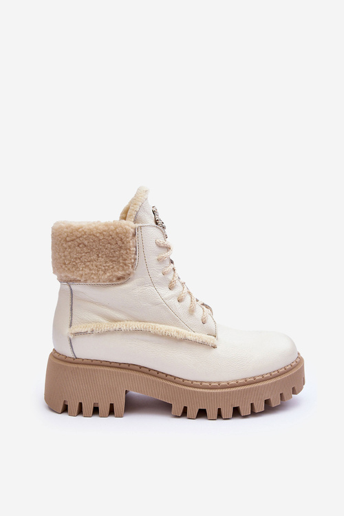 Жіночі шкіряні черевики Trapper Cream Vergo