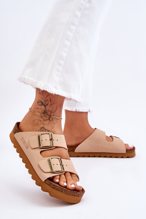 Класичні жіночі тапочки Big Star LL274478 Бежеві