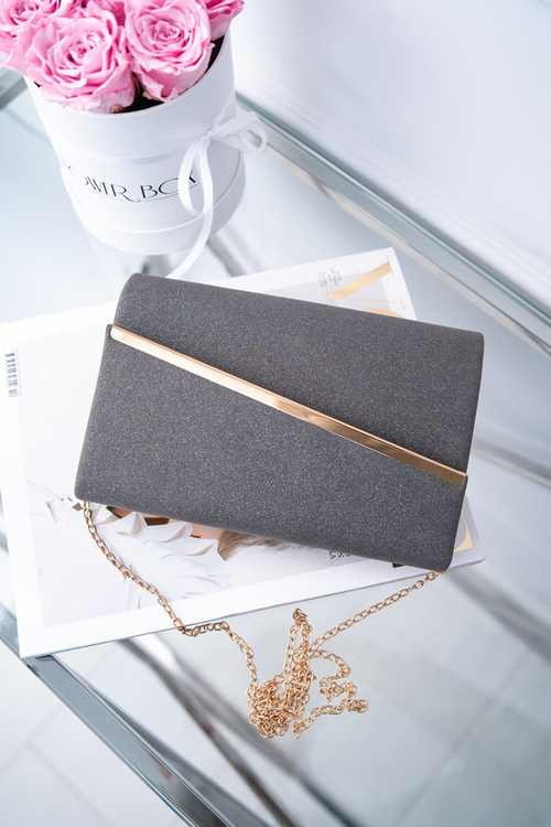 Жіноча вечірня сумочка графітової парчі